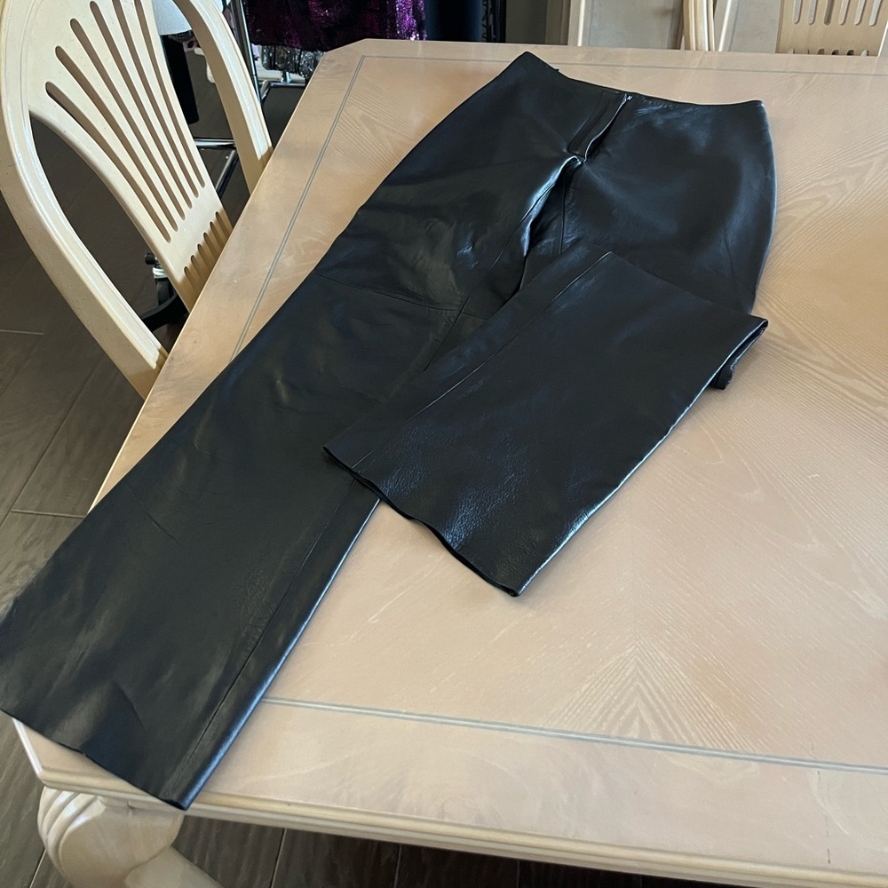 Womens I-N-C leather pants Size 2 excellent condition.